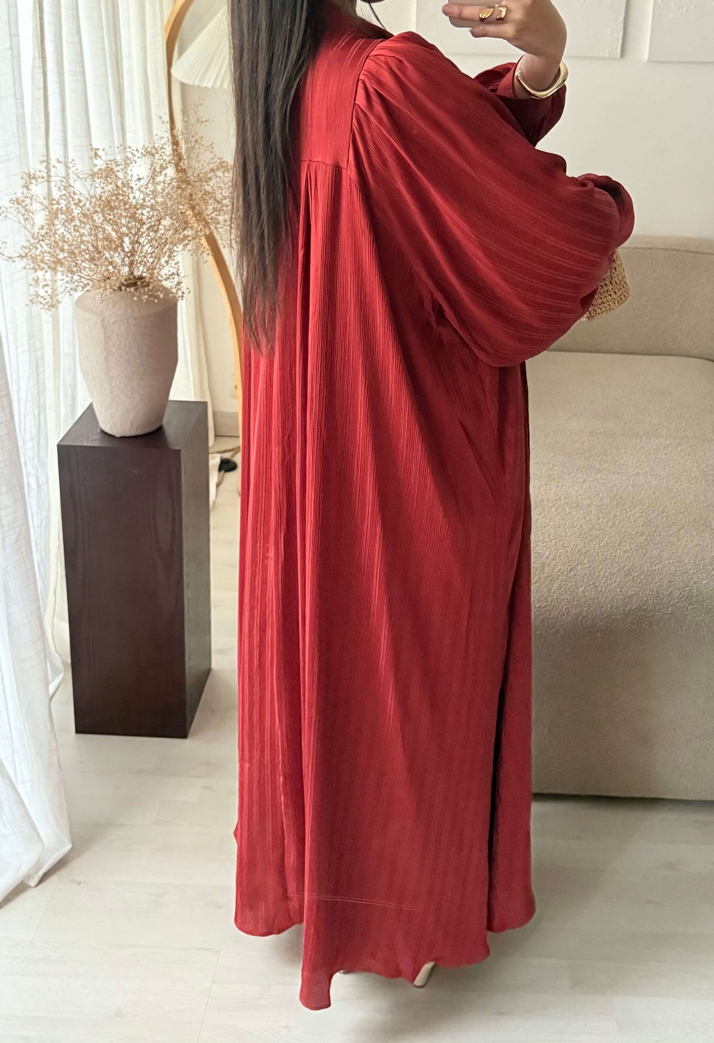 Robe cravate Damier Bordeaux