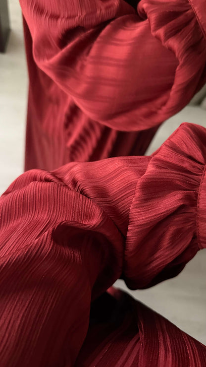 Robe cravate Damier Bordeaux