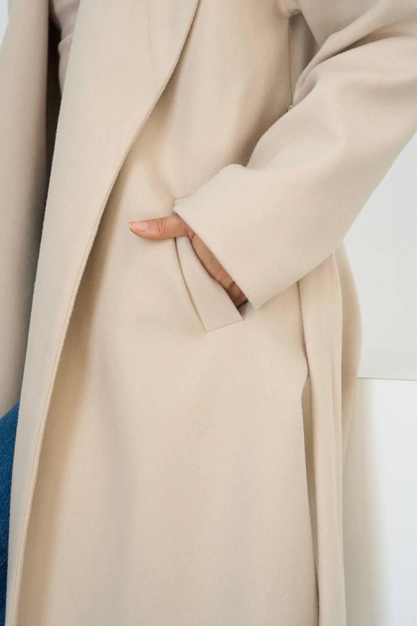 Manteau Oversize Avec Ceinture - Beige- Tendance Hiver 2025